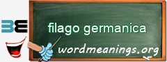 WordMeaning blackboard for filago germanica